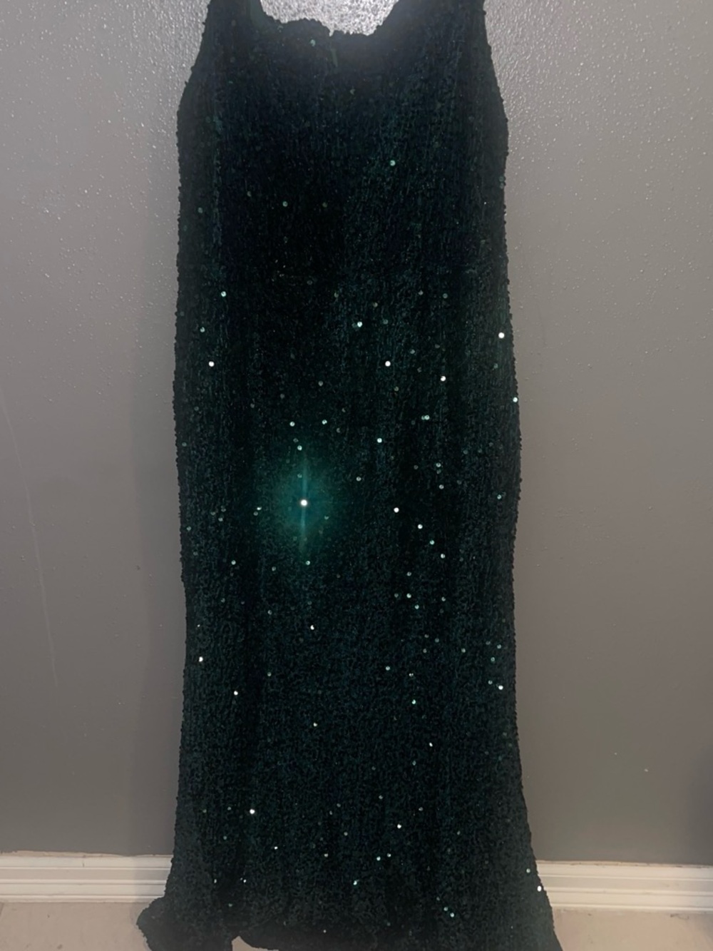 Fashion Nova Emerald Green Sequin Maxi Skirt
